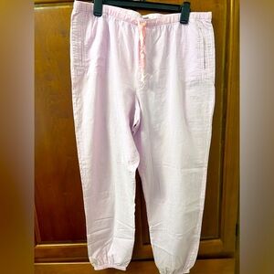 Victoria secret size L pajama pink stripes front pocket